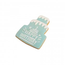 BIRTHDAY COOKIE BLUE CAKE