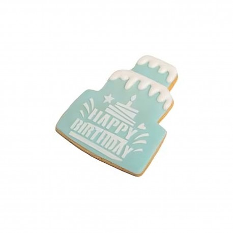 BIRTHDAY COOKIE BLUE CAKE